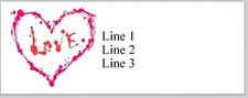 Personalized Address Labels LOVE inside A Heart JX 272