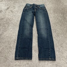 Levi's 514 Denim Jeans Boys 10R 25x25 Blue Straight Leg Dark Wash Cotton Casual