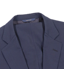Men's 42 R Brooks Brothers BrooksCool Navy Pinstripe Wool Full Canvas Suit