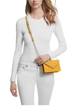 NWT Michael Kors - Jet Set Travel - Small Flap Clutch Crossbody - Jasmine Yellow