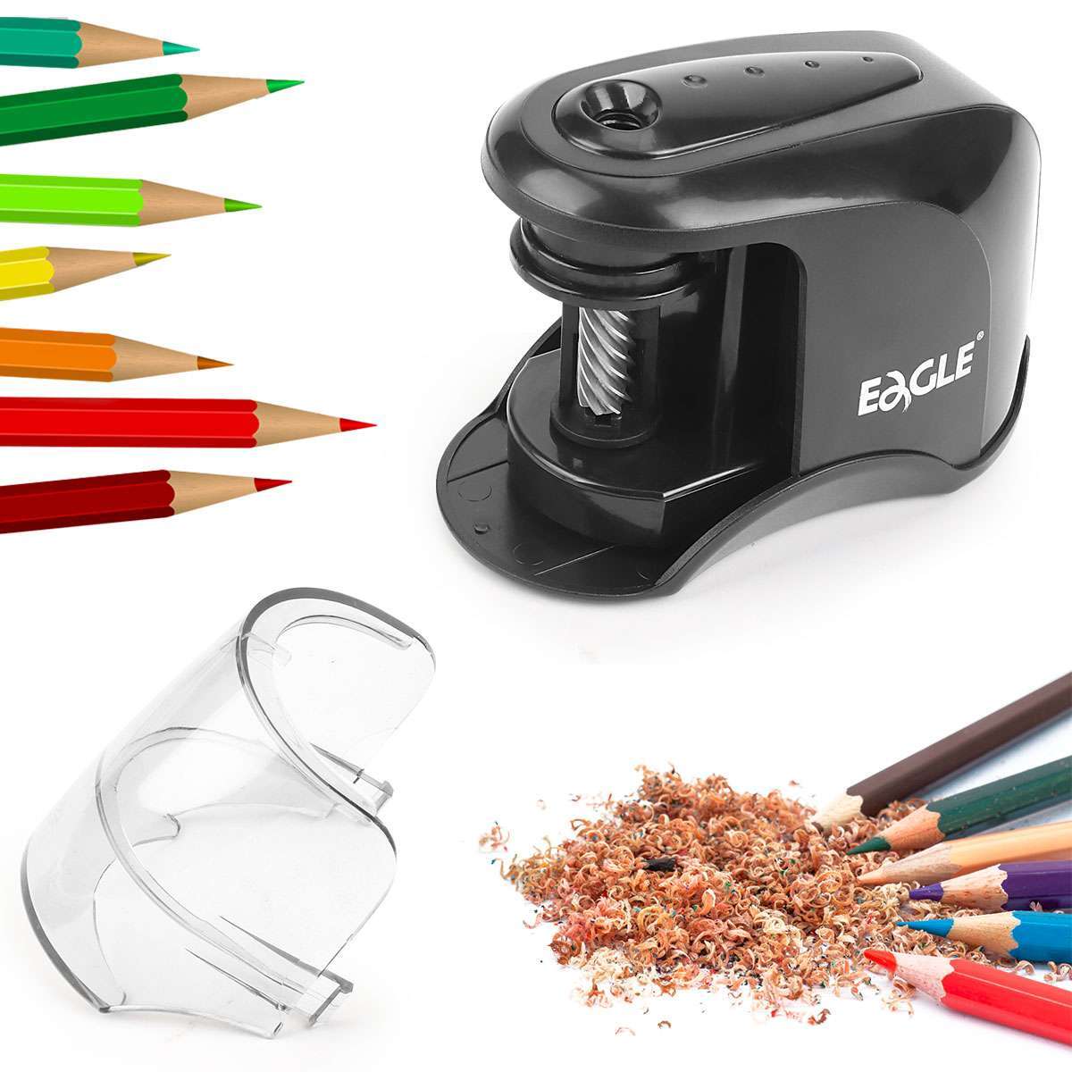 Best Automatic Electric Pencil Sharpener Helical Blade Fast Sharpen Home Office