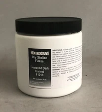 Dewaxed Dark Garnet Shellac Flakes by Homestead 1/4 lb (4 oz.) 