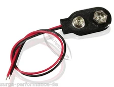 Battery clip for 9v block battery