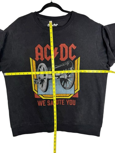 AC/DC Sweatshirt Mens XL Black We Salute You Music Rock - Picture 3 of 6