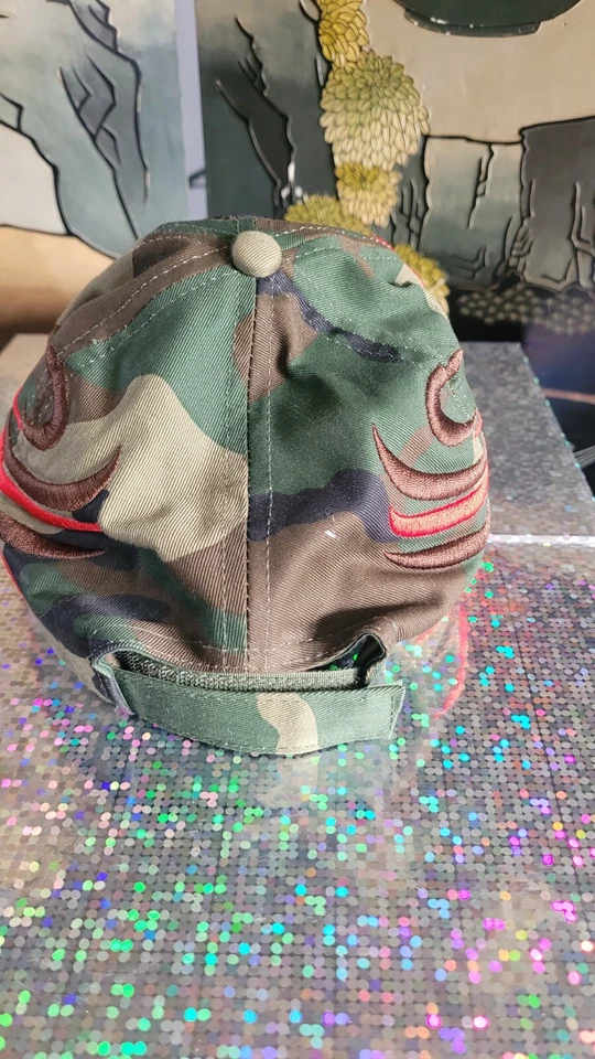 M&F Western Products Sulphur Springs TX Camo Red Cross Fitted Flex Cap Hat - Image 4 of 4