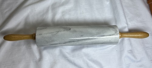 Marble Rolling Pin with Wooden Handles Unbranded Heavy Duty 4.5lbs - Picture 2 of 3
