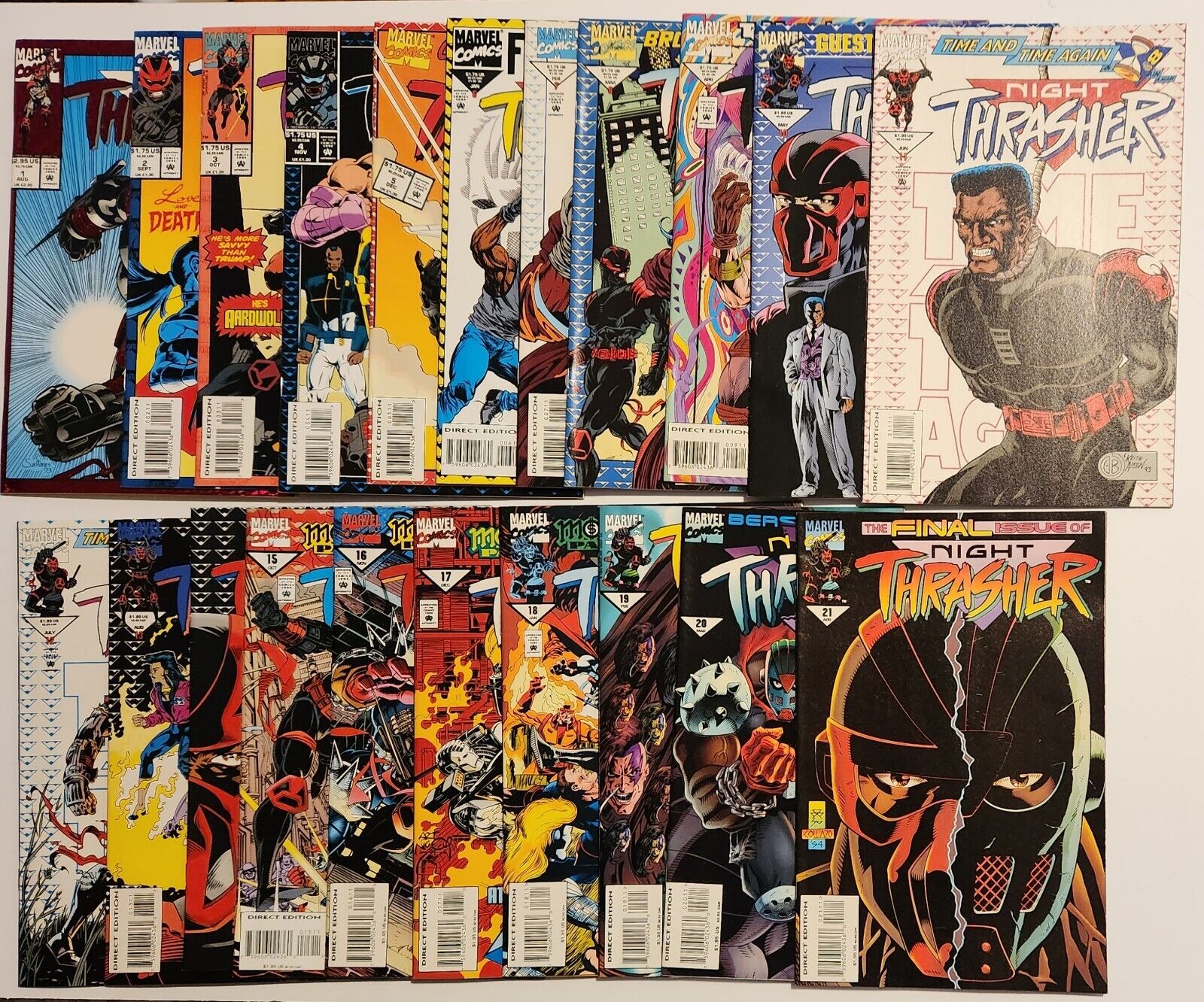 Night Thrasher #1-21  Complete Set VF 1993 Marvel Comics 1st Prints 