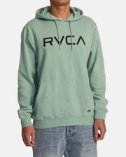 RVCA Men's Pullover Hoodie BIG RVCA HOODIE - Green Haze - Medium - NWT