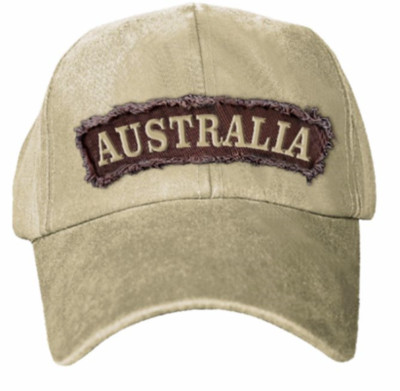 Unisex 100% Cotton Cap Australia Design (Beige/Black/Grey/Mulberry/Navy ...
