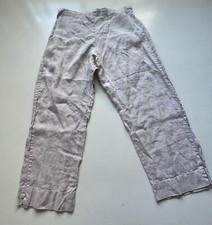 Bryn Walker Linen Wide Leg Crop Lagenlook Pants Women  s Size S Beige