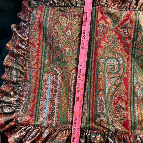 Vintage 2er Set Vintage Ralph Lauren Kissen Shams Rüsche Std Cardiff Paisley Medaillon - Bild 4 von 11