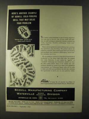 1943 Scovill Contact Points Ad - Here's another example of Scovill cold-forging
