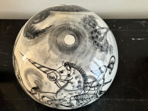 Pablo Cano Cuban-American Artist 1997 Hand Painted Pottery Vase or Sculpture - Picture 9 of 9