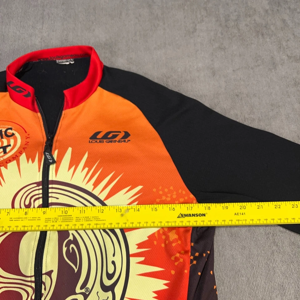 Chaqueta Louis Garneau Para Hombres Pequeña Naranja Ciclismo Jersey Magic Hat Brewing Cremallera Completa Foto 3 de 4