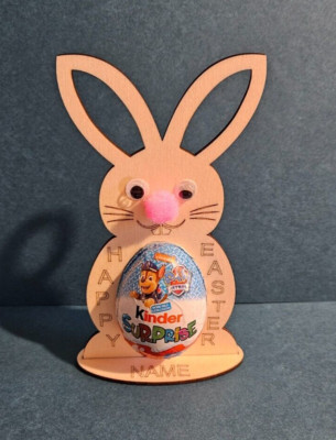 Personalisierter OSTERHASE Kinder Eierhalter Lasercut Deko Kunst 3mm lagig
