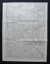 Antique Map: Minnesota & St Paul, United States, by Emery Walker, 1910