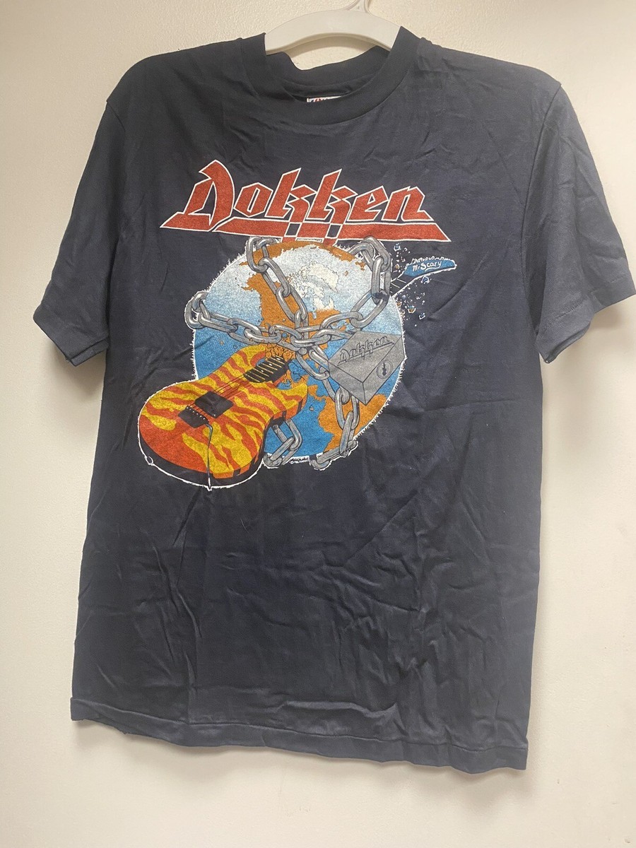 Dokken - Chained Earth Guitar Logo Rokken with Dokken 1986