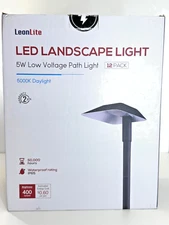 LeonLite12pk LED Low Voltage Pathway Lights 5000K Daylight Outdoor Driveway