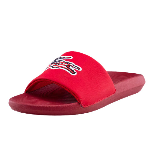 LACOSTE WOMENS SANDALS SLIDE RED CROCO SLIDE 319 3 7-39CMA009852A 10190₽