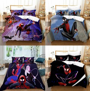 Spider Man Miles Morales Bedding Set 3pcs Duvet Cover Pillowcases Uk Size Gifts Ebay