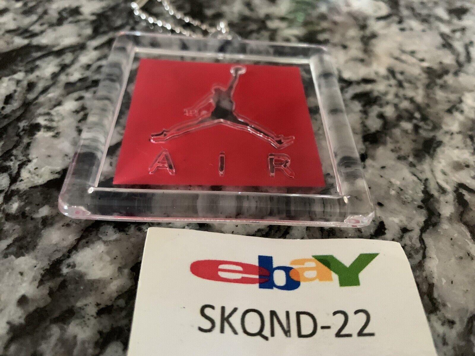 Nike Air Jordan Jumpman Shoe Hang Tag Keychain with Chain FREE SHIPPING