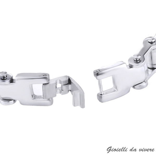 ACCIAIO MOTO CATENA BRACCIALE BICI INOX BRACCIALI MODA UOMO DONNA BRACCIALETTO B EUR 7,39 - IT - Foto 4