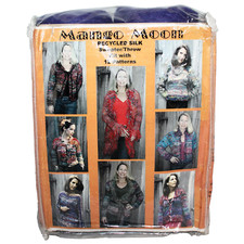 Vintage MANGO MOON Recycled Silk Sweater Throw Kit 12 Patterns