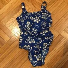 Floral vintage bathing suit Union Made in America