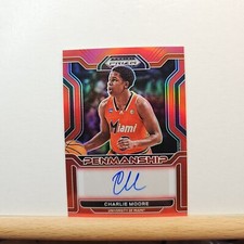 2022-23 Prizm Draft Picks Basketball Charlie Moore Penmanship RED 118/199 AUTO