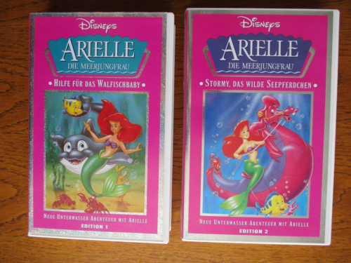 DISNEYS  "ARIELLE"  Die Meerjungfrau  - Edition 1+2  VHS Video Kassetten -Filme - Bild 1 von 10