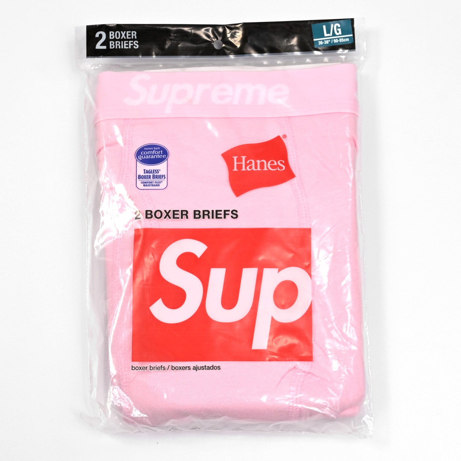 Supreme x Hanes Boxer Briefs (2 Pack) - Pink - Size Large FW21 Season