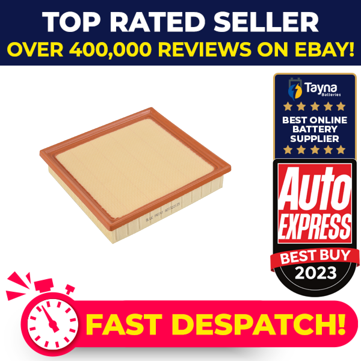 Air Filter fits TOYOTA CAMRY ASV70 2.5 2017 on 2AR-FE Blue Print 17801F0050 New