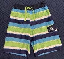 Adidas - Boys Lined Swim Trunks, Youth Large - Drawstring, Pocket EUC