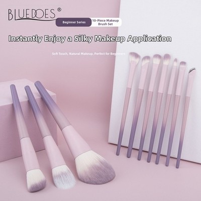 Weiche Faser 10 Stück Starry Purple Make-up Pinsel Set für volle Gesicht Anwendung