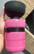 LESOTC Dog Water Bottle 500ml Portable Pet Dispenser Travel Bowl Pink New