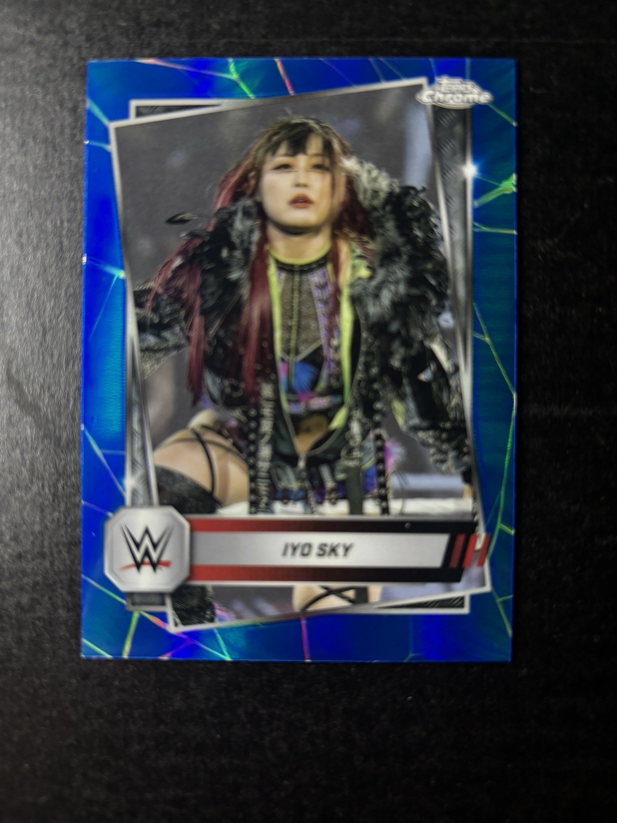 2025 Topps Chrome WWE Iyo Sky Blue Refractor /150 #99