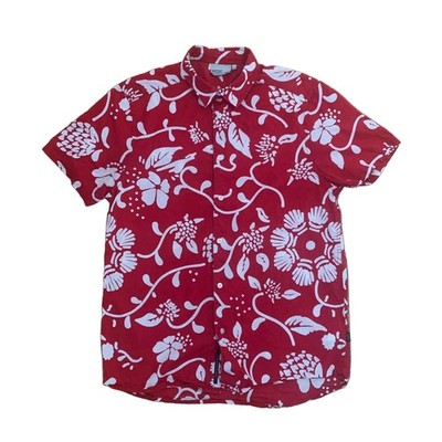 Vintage WESC Hawaii Kurzarm Hemd Rot Medium