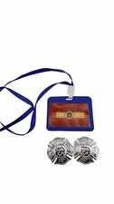 Kids Firefighter Pretend Play Set Fire Dept Badge Lanyard Costume Accessory