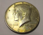 1968-D Kennedy Half Dollar 50C Coin 40% Silver