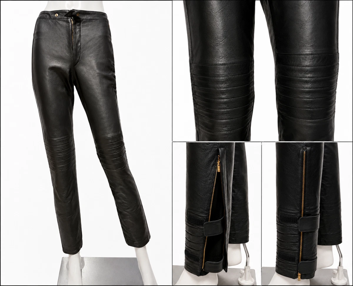 パンツ GUCCI cow leather slacks size 40 Gucci Leather Pants for Women for sale | eBay