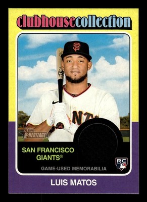 2024 Topps HERITAGE LUIS MATOS CLUBHOUSE COLLECTION RELIC GIANTS RC CCR-LMA