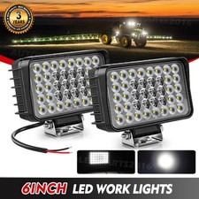 2x Powerful New 6X4 LED Work Light For Truck Flood Light 12V 24V Tractor lights