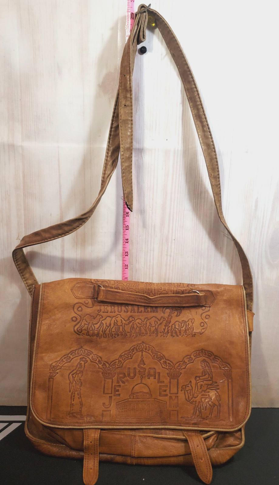 JERUSALEM LEATHER SHOULDER COMPUTER SOFT BRIEFCAS… - image 1