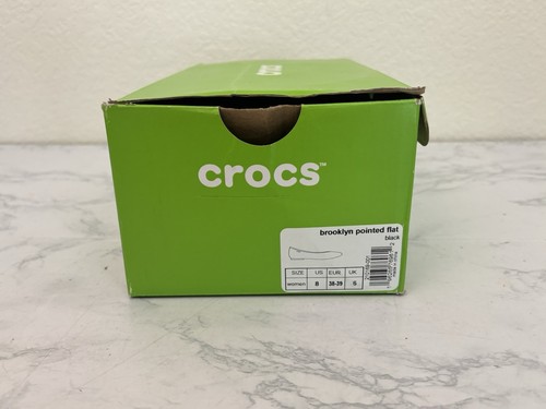 Crocs Brooklyn flache Damenschuhe Größe 8 schwarz spitz zulaufend Slipper bequeme flache Schuhe - Bild 9 von 9