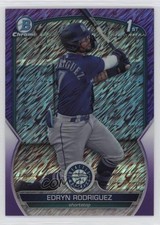 2023 Bowman Chrome Prospects Purple Shimmer Refractor /250 Edryn Rodriguez 00ma