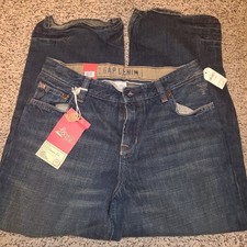 New Gap Kids 10 Husky JEANS Blue LOOSE FIT Straight Cut boys 10h