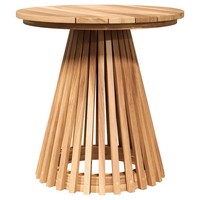 Beistelltisch Massivholz Teak 50X50 Cm Braun Quadratisch Wohnzimmer