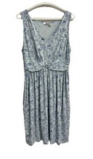 Fresh Produce Size Large Womens Sleeveless Rayon Spandex Paisley Print Dress