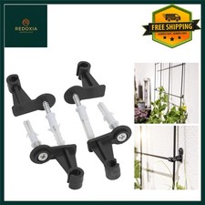 Sturdy Metal Grid Trellis Wall Mount Fixings Anthracite 4-Pack 32x16x33mm