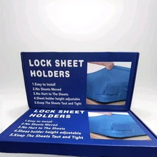 2 Bed Sheet Holder with Lock Strips Bedsheet Clips Keep Sheets Firm 2 Sets 